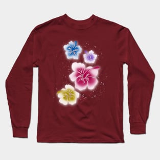 Hibiscuses White highlights Long Sleeve T-Shirt